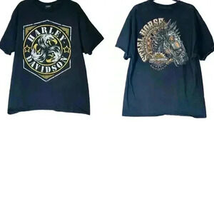 Harley Davidson Men’s Collegiate Eagle Metal Wolf Black Size XL